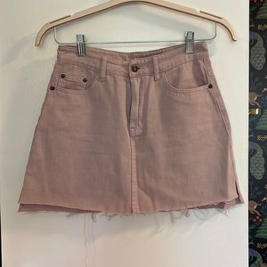 Pink denim skirt size S